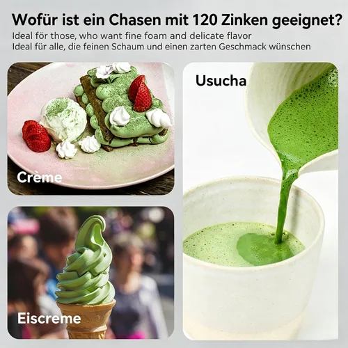Vista 5 de Batidor de bambú matcha de 80/100/120 puntas, agitador tradicional japonés Chasen Matcha - Auténtico batidor de bambú japonés para té matcha