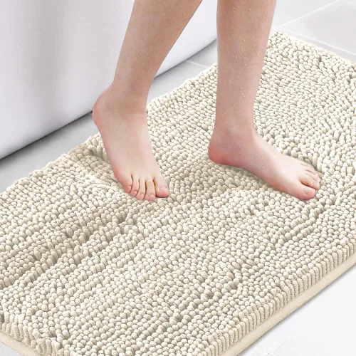 Vista 28 de H.VERSAILTEX Alfombra de Baño Alfombra de Baño Alfombras de Baño para Baño Antideslizante Alfombras de Baño Extra Gruesa de Chenilla Alfombra 17" x