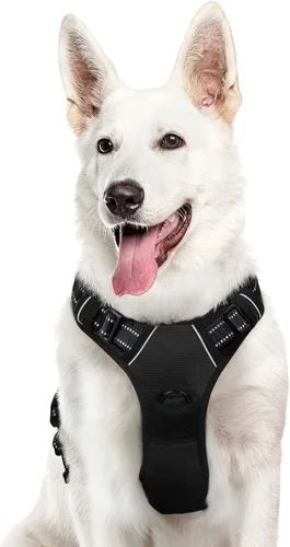 Vista 14 de Eagloo Arnés para perro pequeño, sin tirones, chaleco de servicio con tiras reflectantes y asa de control, ajustable y cómodo para caminar, arnés