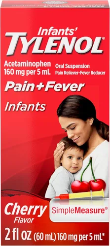 Vista 13 de Medicina líquida en suspensión oral Tylenol para bebés con acetaminofeno, reductor de fiebre y analgésico para dolores y dolores menores, dolor