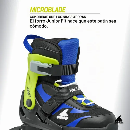Vista 3 de Rollerblade Microblade - Patines en línea ajustables para niños, para jóvenes, rendimiento juvenil