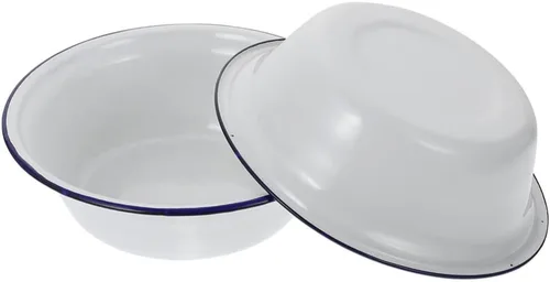 Vista 9 de Hemoton Cuenco de sopa esmaltado vintage cuenca esmaltada retro cuenco esmaltado cuenco de mezcla de esmalte Enamelware Tazón para servir ensalada