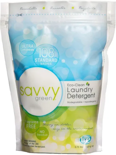 Vista 2 de Paquete de detergente para ropa 108 Wash y polvo de oxígeno Savvy Green