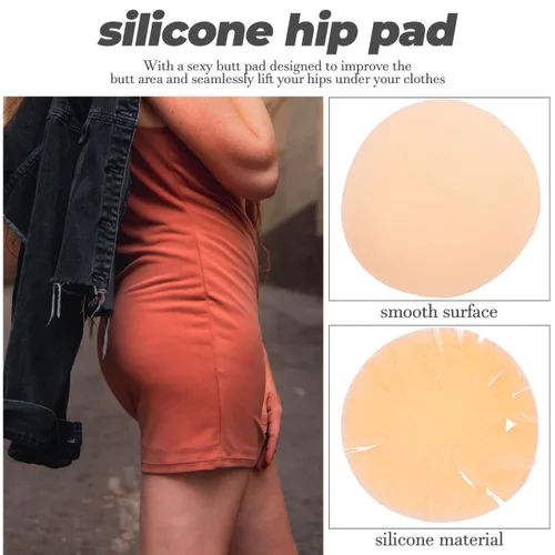Vista 4 de Mobestech 4 almohadillas autoadhesivas de silicona acolchadas falsas para realzar los glúteos, accesorios para niñas, ropa moldeadora, lencería