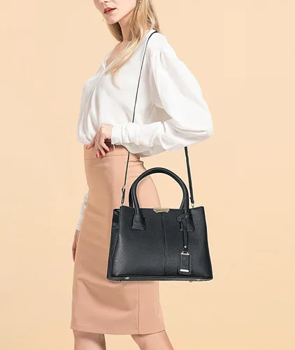 Vista 5 de Covelin bolso de mano de cuero durable tamaño mediano, mini bandolera, para mujer.