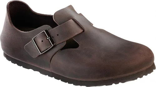 Vista 2 de Birkenstock Zuecos London para hombre Cuero engrasado negro 1