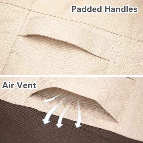 Vista 5 de Vailge Funda para Silla de Patio de Alto Respaldo, Fundas para Sillas de Exterior Impermeables, Funda para Silla de Comedor de 600D, Silla de Césped