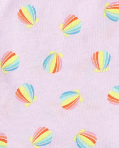 Vista 3 de The Children's Place Pantalones cortos de moda para bebés y niñas pequeñas, Tie Dye AzureusRainbow Circles- Paquete de 3, 18-24 meses