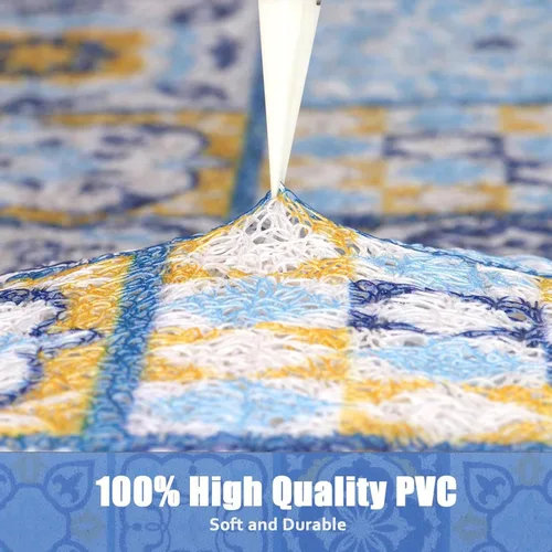 Vista 4 de Tapete de ducha antideslizante de 20 x 20 pulgadas, esponja de PVC para masaje, segura, antideslizante, cuadrado, tapete de baño de ducha suave