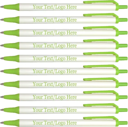 Vista 7 de SyPen Bolígrafos personalizados con tu logotipo o texto personalizado, paquete de 300 unidades a granel para negocios, fiestas y eventos, bolígrafos