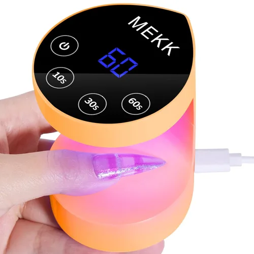 Vista 9 de MEKK Mini lámpara de uñas de curación flash, pequeña luz UV para uñas de Púrpura