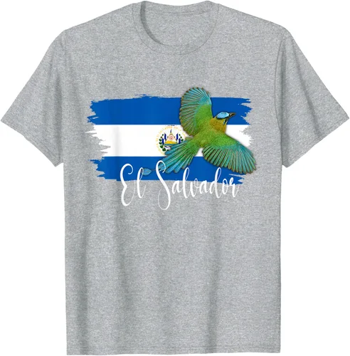 Vista 53 de Camiseta con la bandera de El Salvador, mapa de El Salvador, camiseta de Salvador para mujer, Negro