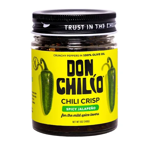 Vista 17 de Don Chilio Salsa picante de habanero mexicano, 5 oz. – Chiles habaneros crujientes y fritos en aceite de oliva 100% sazonado – Apto para keto