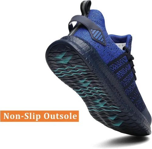Vista 4 de Zapatos de punta de acero para hombres y mujeres, cómodos, ligeros, zapatos de seguridad para el trabajo, a prueba de pinchazos, antideslizantes