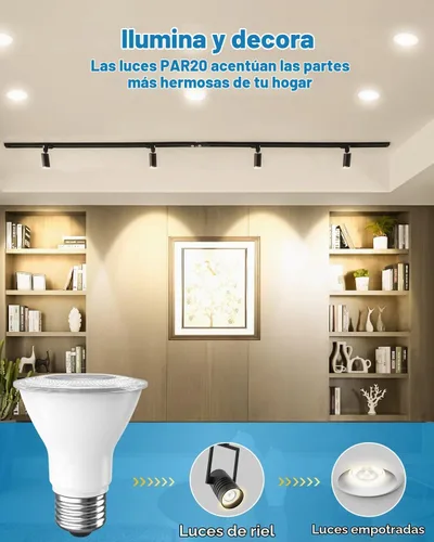 Vista 2 de PAR20 Bombilla LED 7W Multicolor, varios tamaños