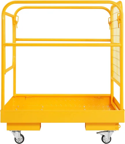 Vista 9 de VEVOR Cesta de Carga para Montacargas, Plataforma de Trabajo con Jaula de Seguridad de 36 x 36 Pulgadas, Capacidad de Carga de 1200 lbs, Cesta