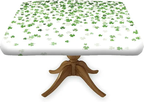 Vista 27 de Mantel cuadrado ajustable con bandera americana, 4 de julio, Día de la Independencia, manteles de madera con borde elástico, resistente a