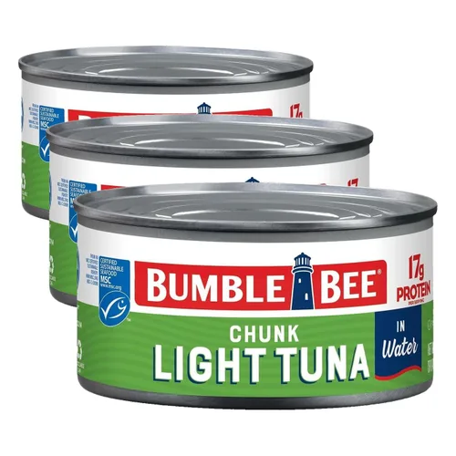 Vista 12 de Bumble Bee Atún Claro en Trozos en Aceite, Lata de 5 Onzas - Atún Listado Capturado Salvaje - 22g de Proteína por Porción - Mariscos Sostenibles