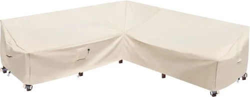 Vista 36 de Funda de Sofá Seccional de Servicio Pesado para Exteriores, Fundas Impermeables 600D para Sofá Seccional de Patio, Funda para Muebles de Jardín
