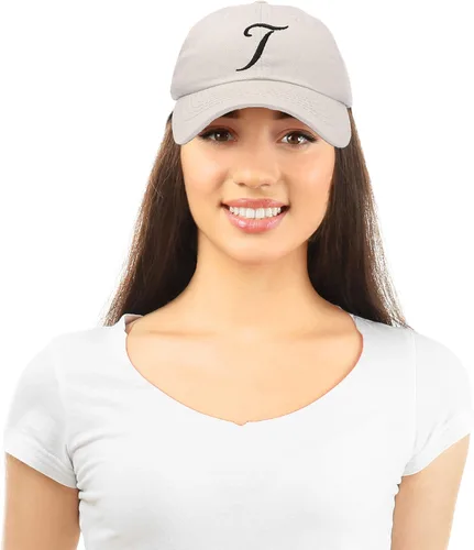 Vista 5 de DALIX Gorra de béisbol con letra T para mujer, monograma, bordado cursivo