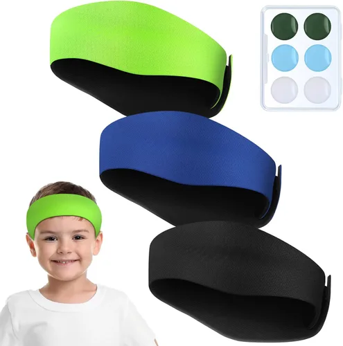 Vista 7 de Zhanmai 3 diademas de natación, 3 pares de tapones de silicona para los Bright