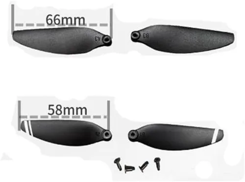 Vista 3 de 58 66mm Folding Propeller for E88 E88PRO E88MAX Z908MAX Z9 S3 M8 RG101 A13 K918 Control Drone Quadcopter Spare Blade(1)