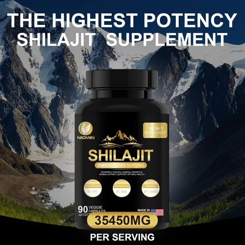Vista 2 de 35450MG Suplemento Shilajit puro – Shilajit orgánico del Himalaya para hombres y mujeres, Shilajit de máxima potencia para mejorar la energía