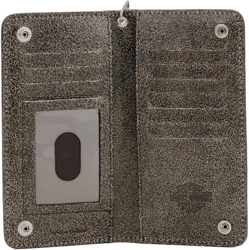 Vista 2 de Harley-Davidson BM2616L-TanBlk - Cartera de cadena de motorista con calaveras para hombre