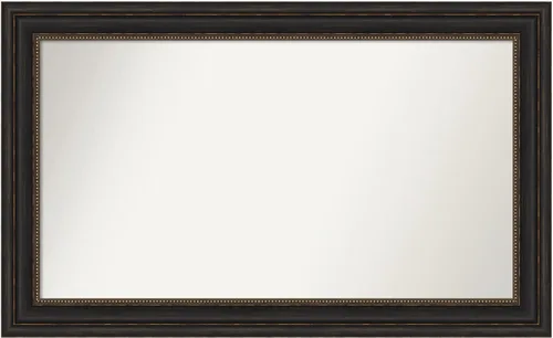 Vista 64 de Amanti Art Espejo de pared personalizado no biselado (25 x 25 pulgadas), marco de bronce acentuado, varios tamaños personalizados, espejo de baño