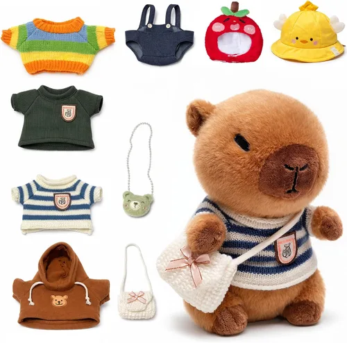 Vista 16 de Capybara - Juguete de peluche, color negro, 10.2 pulgadas