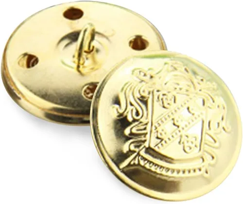 Vista 5 de Juego de 14 botones de metal para blazer, botones dorados para blazer, botones metálicos extraíbles sin costuras de 0.71 pulgadas y 0.91 pulgadas