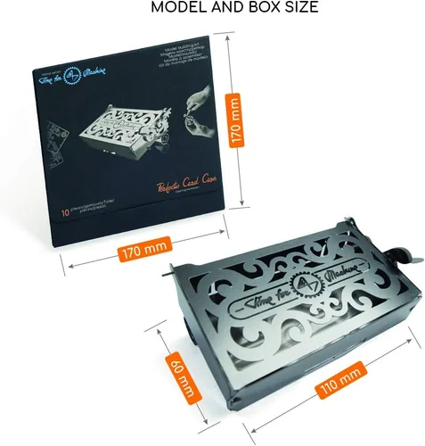 Vista 3 de Rompecabezas de metal 3D para adultos, estuche de metal perfecto con mecanismo de apertura, kit de bricolaje de metal, hermosa funda de metal
