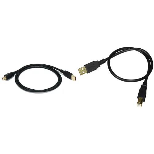 Vista 6 de Monoprice 105436 - Cable USB 2.0 de 0.45 m, de USB 2.0 A macho a B macho 28/24AWG (chapado en oro), color negro