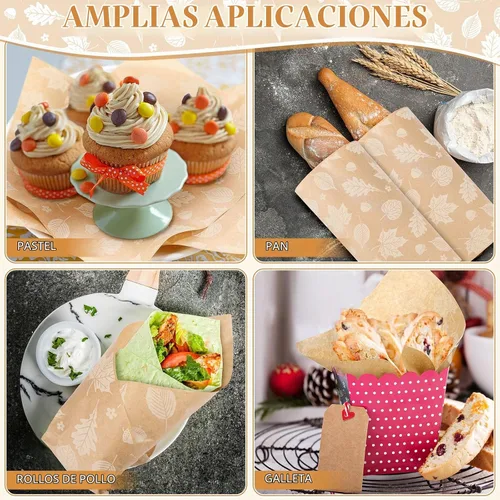 Vista 3 de Tenare 150 hojas de papel encerado de Halloween para otoño, hojas de arce