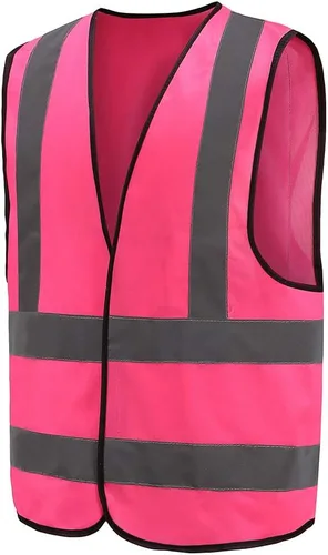 Vista 10 de AYKRM chaleco de alta visibilidad de 12 colores con alta visibilidad reflectante para trabajo de construcción y seguridad (XS-8XL)