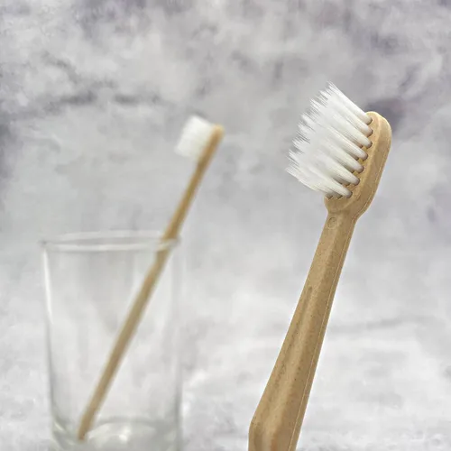 Vista 2 de CHANYI Cepillos de dientes de bambú – Suave – 100% compuesto de fibra de bambú a base de plantas, duradero y sin astillas, cerdas finas sin BPA, 4