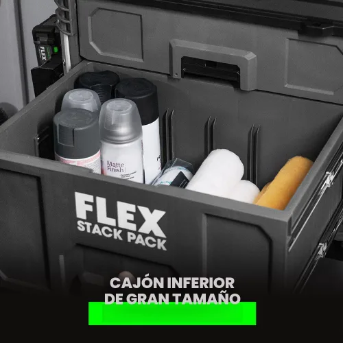 Vista 4 de FLEX STACK PACK Sistema de Almacenamiento Caja de Herramientas con 2 Cajones - FS1106