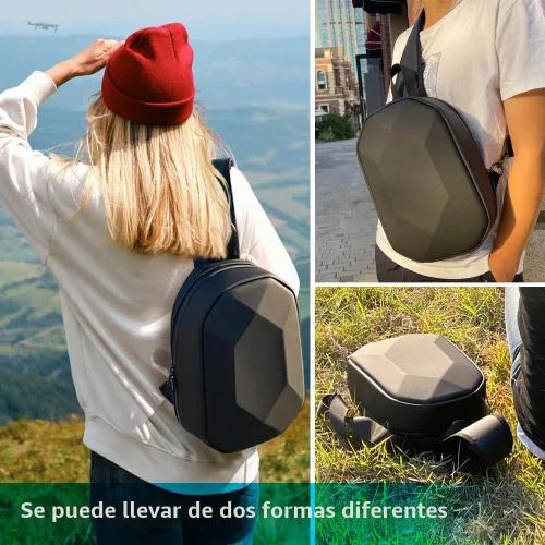 Vista 7 de JSVER Estuche de transporte para DJI Mini impermeable a prueba de golpes mochila compatible con DJI Mini/Air/Mavic 1/AVATA Remote & Smart