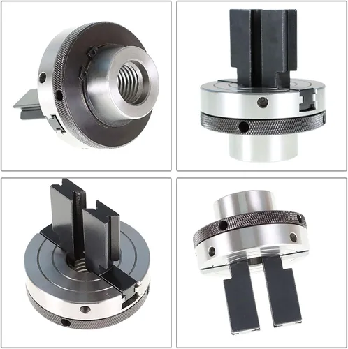 Vista 6 de findmall Portabrocas de torno de carpintería de 3-1/4 pulgadas con bolígrafo dedicado grande en blanco con 1 x 8TPI pre-roscado