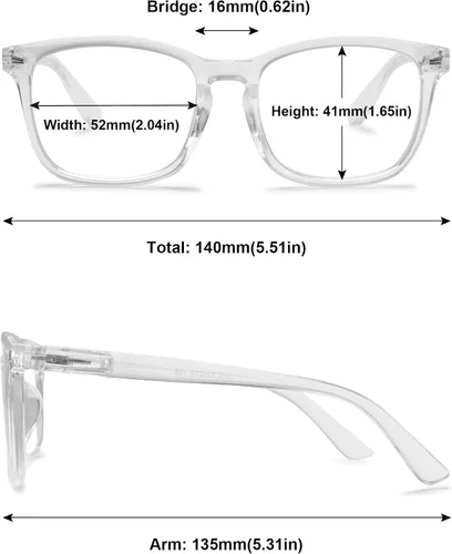 Vista 3 de Gafas de lectura con bloqueo de luz azul para mujer, lentes de computadora con marco cuadrado, lentes de lectura