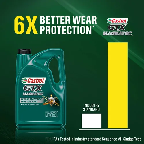 Vista 3 de Castrol GTX MAGNATEC 5W-30 Aceite de motor sintético completo, 5 cuartos de galón