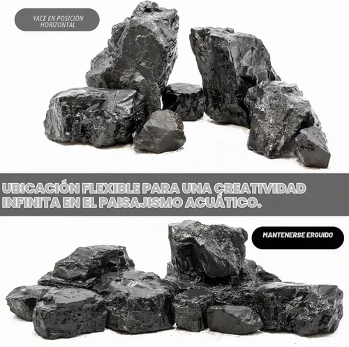 Vista 6 de Aquarium Rock - Piedras de pecera de 10 libras para acuario Aquascape, 3-7