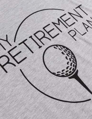 Vista 5 de My (Golf) Plan de jubilación Camiseta divertida con texto en inglés Golfing, camiseta de humor para hombre