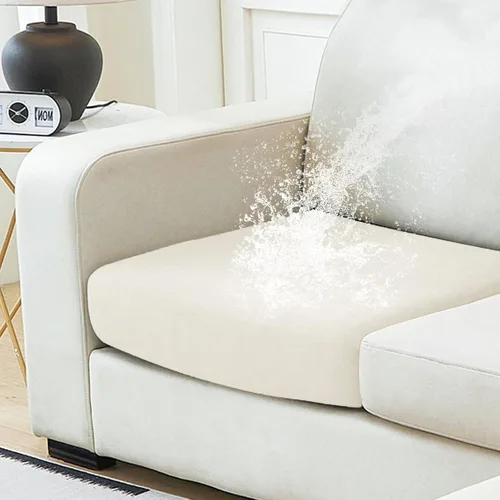 Vista 34 de NAISI Fundas de cojín impermeables de tela de terciopelo grueso lavable, 1 pieza, fundas individuales para sofá modular con parte inferior elástica