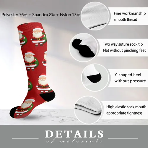 Vista 6 de devor Womens Cotton Socks Cotton for Women's Socks Trouser Sock Cute Santa Claus Socks