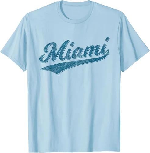 Vista 49 de Camiseta de estilo vintage de Miami Florida VARSITY SCRIPT Sports, gris, S