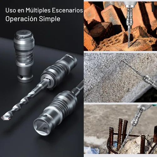 Vista 6 de Adaptador de martillo eléctrico, adaptador de taladro de martillo para taladro eléctrico de impacto a convertidor de adaptador para piedra