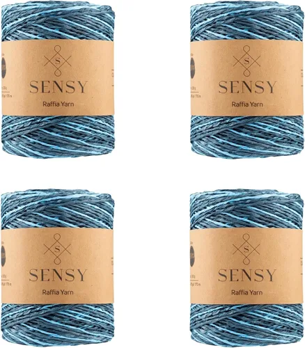 Vista 36 de Sensy Premium - Hilo de rafia multicolor (185 yardas, 100% papel, 400)
