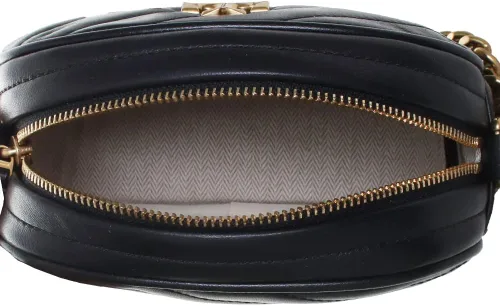 Vista 5 de Tory Burch Kira Chevron - Bolsa pequeña para cámara, Crema