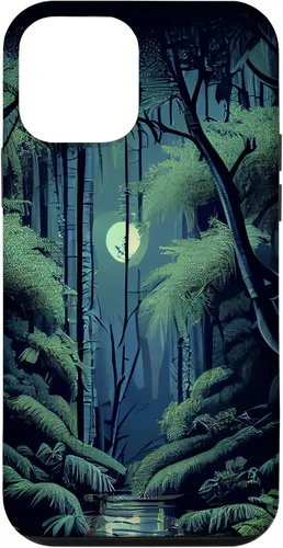 Vista 12 de Funda para iPhone 11 Pro Bamboo Forest in the Moonlight Shimmer on River